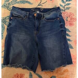 Seven7 Denim Shorts Women’s Size 10 Mid Rise Frayed Hem
